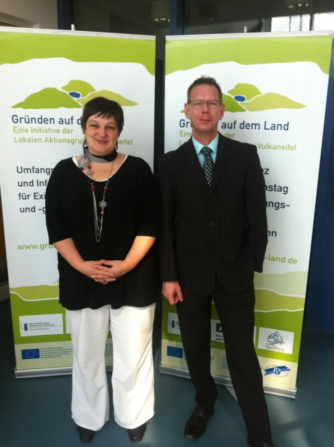 EifelWeb Consulting Gründerin Birgit Olzem mit Matthias Reuter