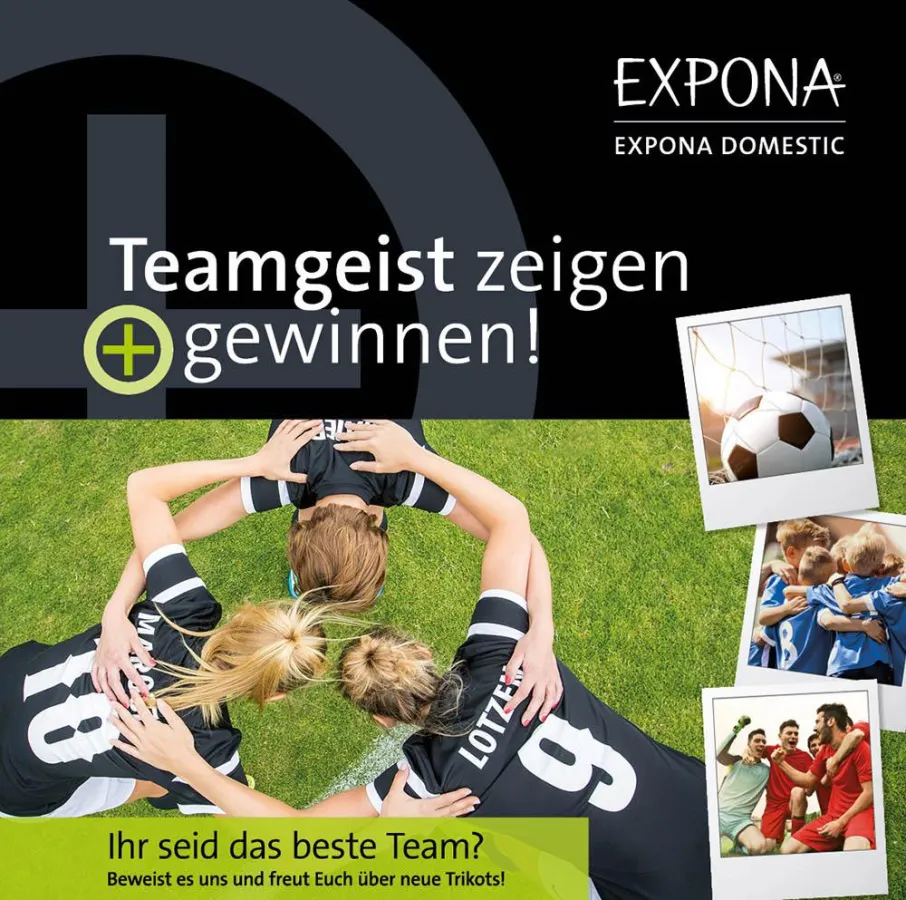 Alle Infos unter: www.expona-domestic.com/teamgeist