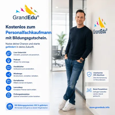 Bild: Kostenlos zum Personalfachkaufmann: GrandEdu verbindet IHK-Weiterbildung mit Bildungsgutschein