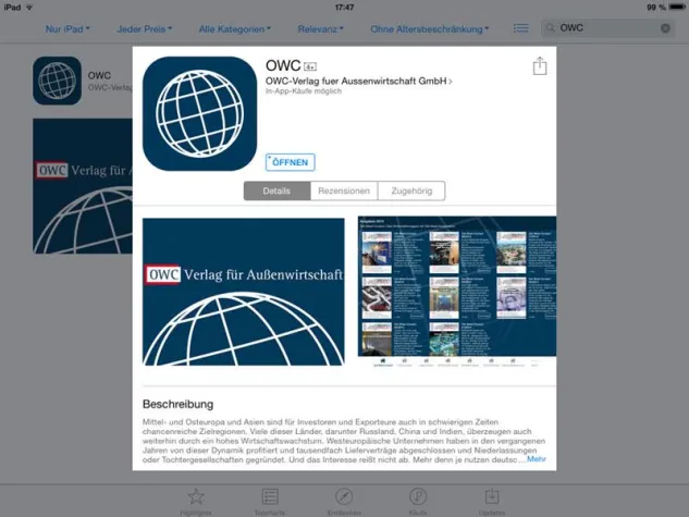 Bild: Außenwirtschaftsnews für Smartphone und Tablet