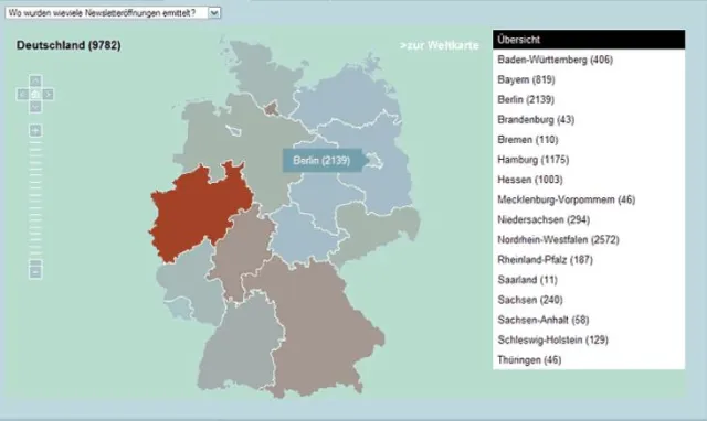 Bild: Die Quvion-Newsletter-Software jetzt mit Geo-Targeting und Regio-Marketing