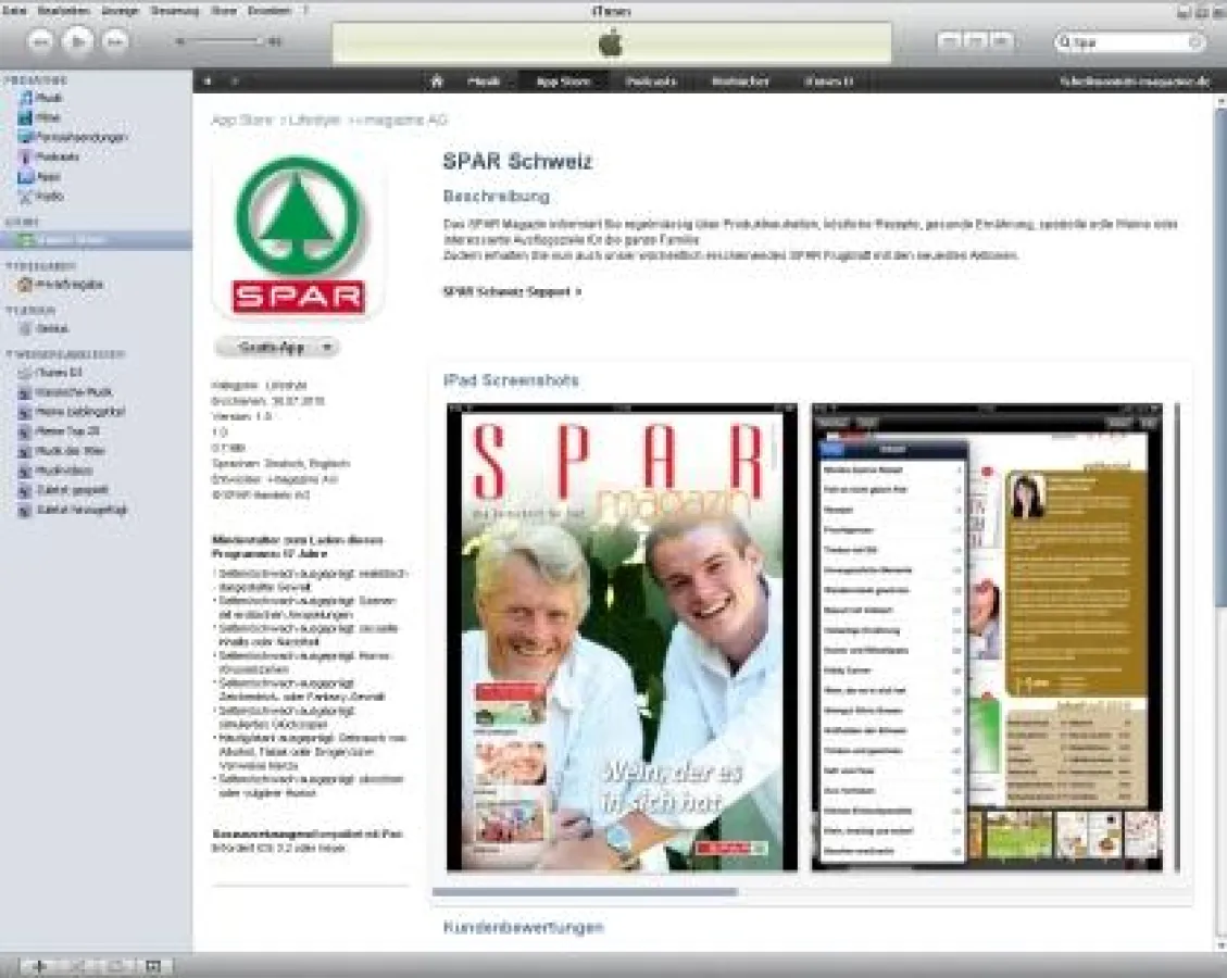 SPAR Magazin iPad-App