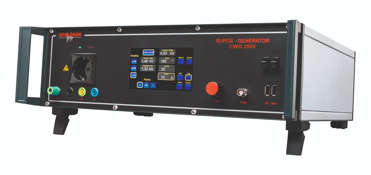 Surge Generator CWG 2500 für Prüfungen nach IEC 61000-4-5 (© Schlöder GmbH 2026)