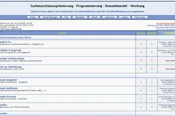 Bild: Forum für Domainhändler, Suchmaschinenoptimierer und Programmierer