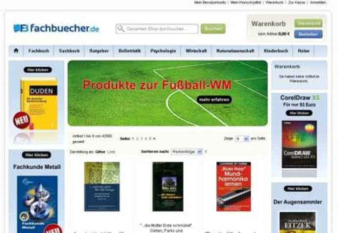 Neuer fachbuecher.de Online-Shop Bild: Neuer fachbuecher.de Online-Shop