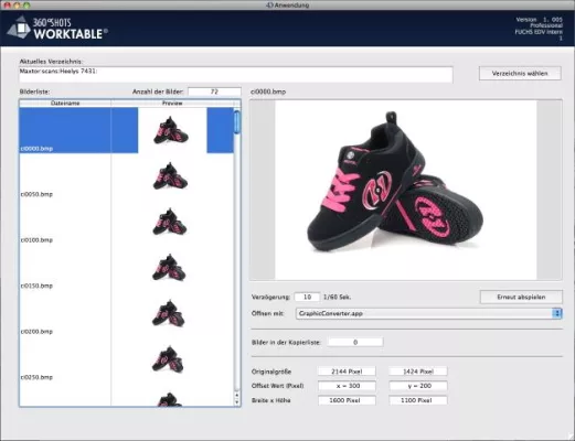 360SHOTS Worktable Software vereinfacht 360 Grad Produktfotos Bild: 360SHOTS Worktable Software vereinfacht 360 Grad Produktfotos