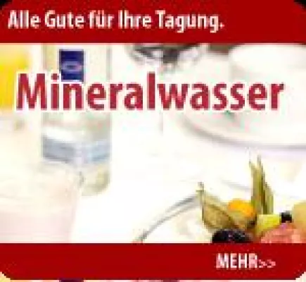 Bild: Frühlingsfrisches Mineralwasser als Tagungsgetränk beim großen Berliner Getränkelieferservice von A&O Getränke