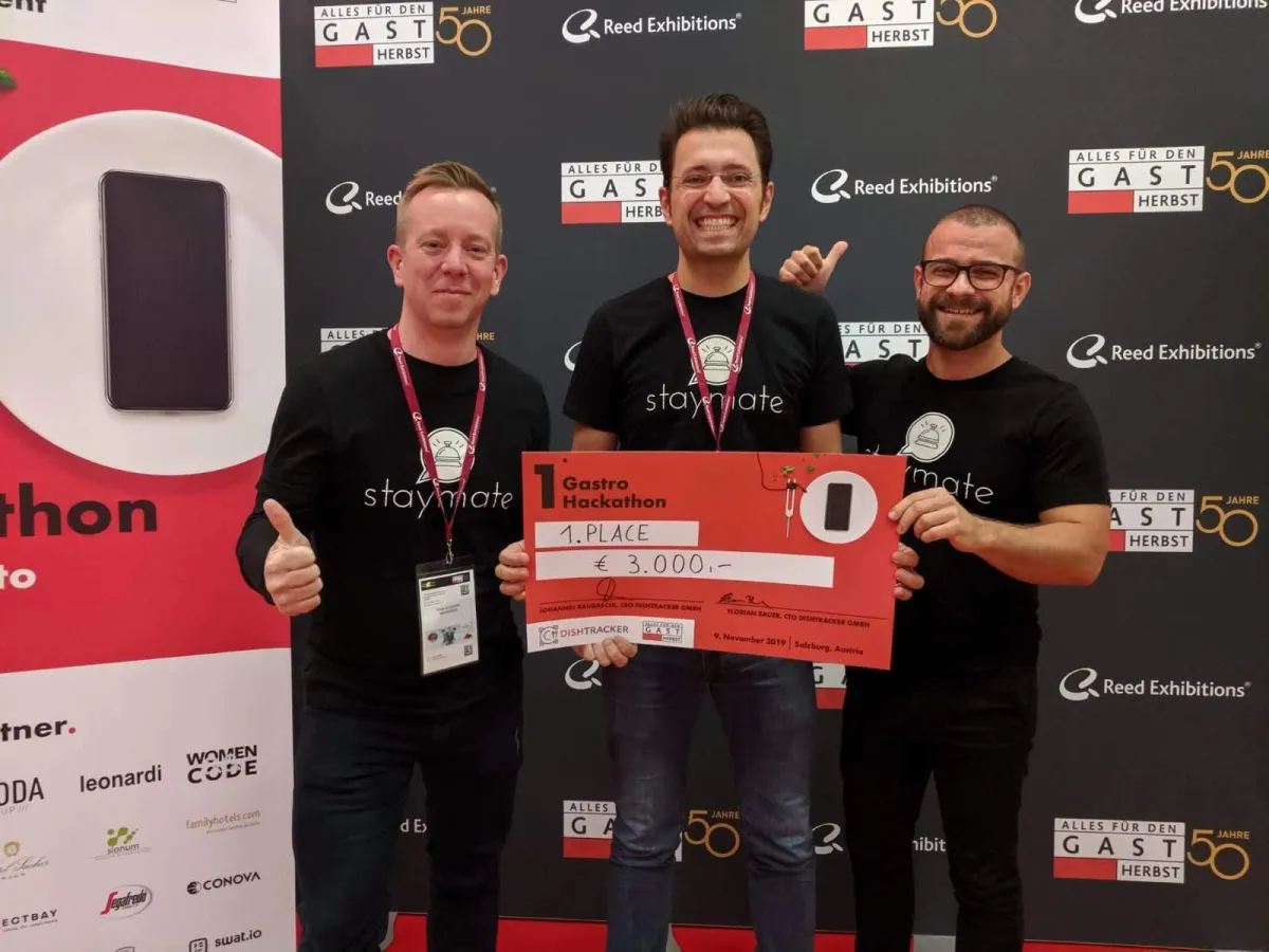 Team Staymate - v.l.n.r: Misha Moellner, Thomas Reiter, Bruno Tunjic