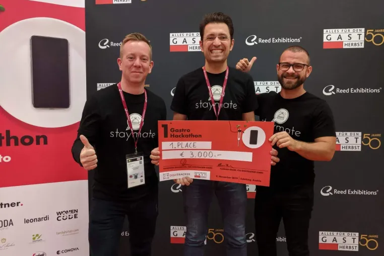 Wiener Startup Staymate gewinnt den 1. österreichischen GastroHackathon Bild: Wiener Startup Staymate gewinnt den 1. österreichischen GastroHackathon