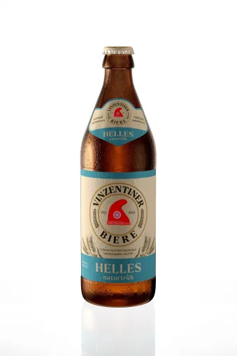 Bild: Vinzentiner Biere jetzt am Start. Neue Biermarke Vinzentiner Biere launcht zum Auftakt ein Helles naturtrüb.