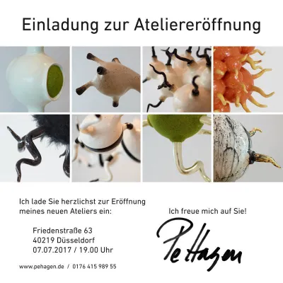Bild: Der Düsseldorfer Künstler Pe Hagen stellt sein Konzept "Art Watching Apéro" vor.