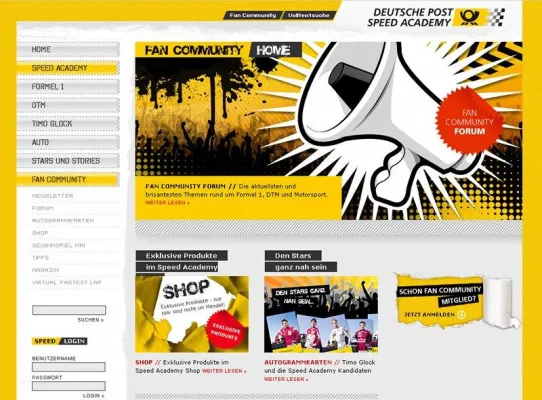 Deutsche Post Speed Academy - Vollgas mit innovativer neuer Typo 3 Webseite Bild: Deutsche Post Speed Academy - Vollgas mit innovativer neuer Typo 3 Webseite