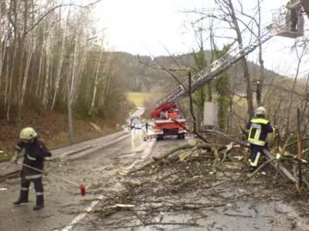 Bild: Sturm \"Olli\" trifft auch Gloggnitz - eine Bilanz