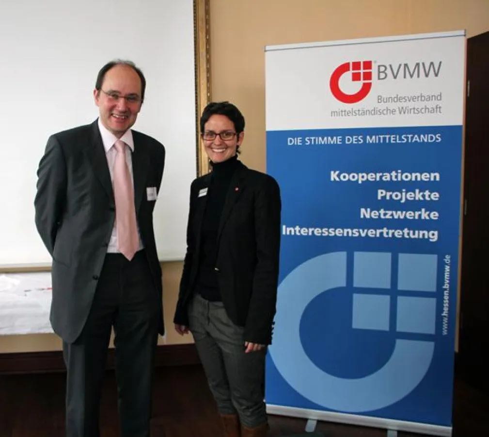 Dr. Gerd Placke und BVMW-Verantwortliche Katja Weigand (Foto: pv)