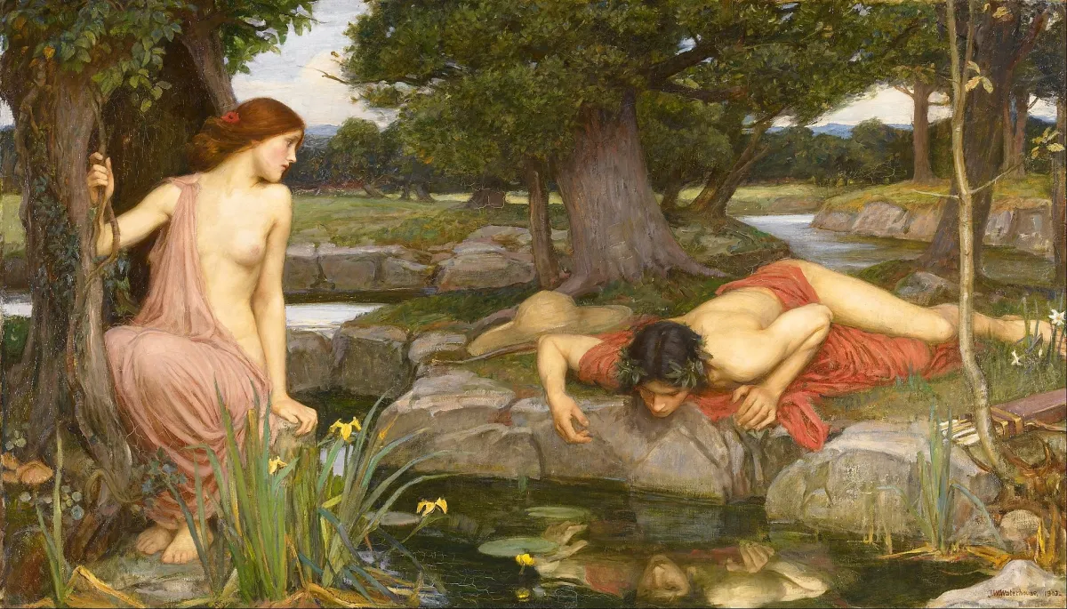 John William Waterhouse, Echo and Narcissus (1903), Öl auf Leinwand, Walker Art Gallery, Liverpool. (© Public Domain )