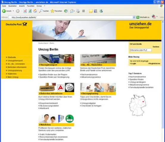 Bild: Stressfrei umziehen mit der Deutschen Post - Serviceportal umziehen.de gestartet