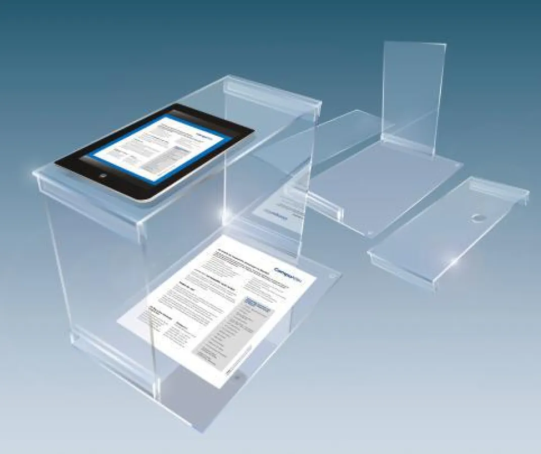 Idealer Begleiter für unterwegs: Das zerlegbare DokuRack für´s mobile Archivieren.