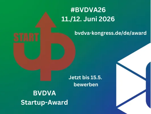 Bild: BVDVA Start-up-Award 2026 - Jetzt bewerben