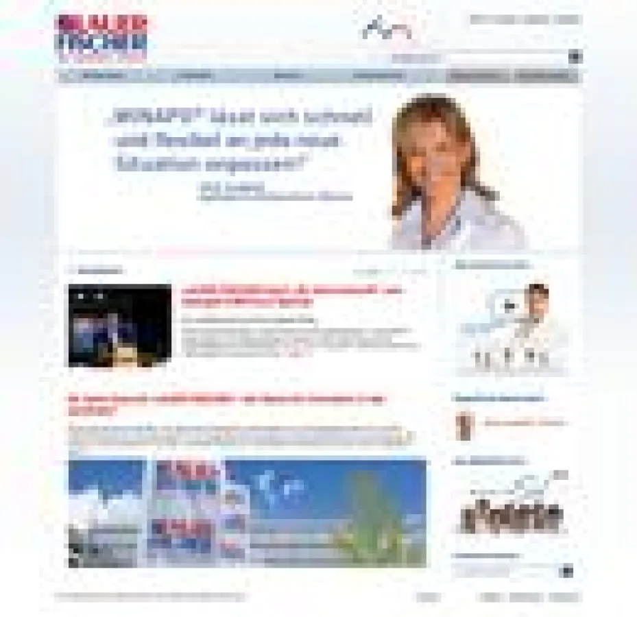 Startseite der gelaunchten Website LAUER-FISCHER