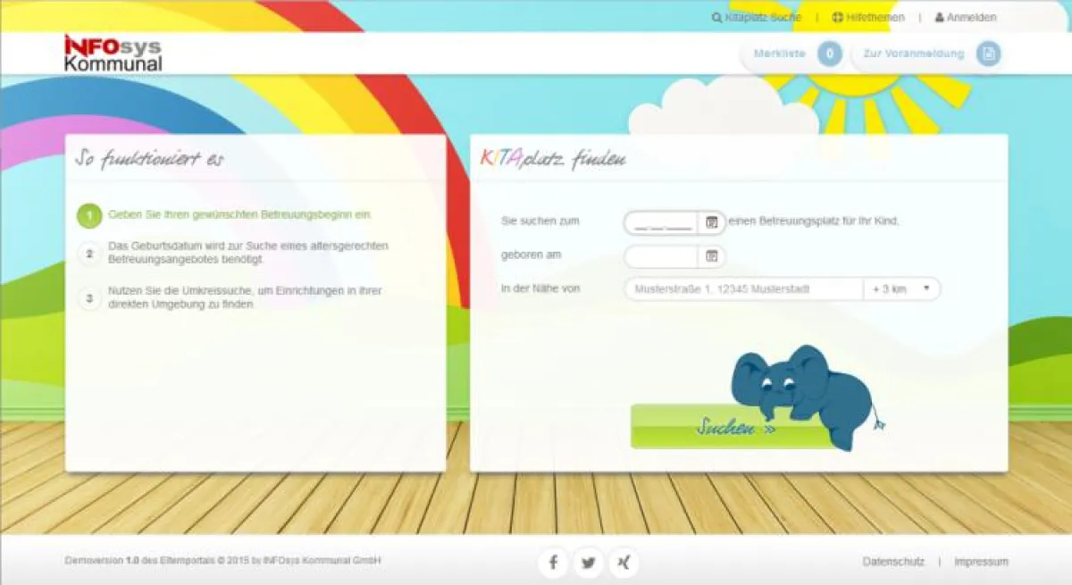 INFOsys Kommunal Care4 Kids Elternportal