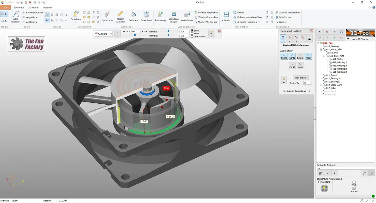 Durch die einfache Bedienung kann der 3D-Tool Viewer in vielen Unternehmensbereichen genutzt werden