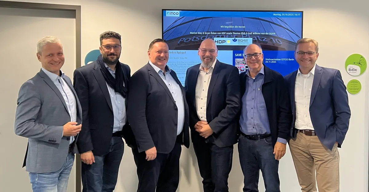 v. l. n. r. Jens Becker, Ercan Özkan, Jens Lehmann, Marcus May, Rolf Willem, Thomas Zilch (© European IT Consultancy EITCO GmbH)