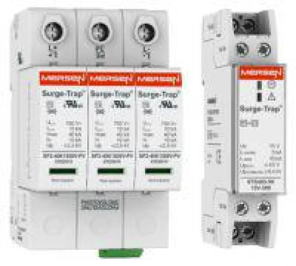 Überspannungsschutz von Mersen auf DIN-Schienen für den AC-, DC- und Signalleitungsschutz