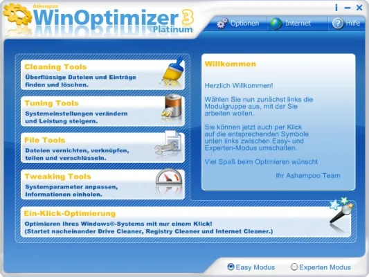 Bild: Ashampoo WinOptimizer Platinum 3: Windows effektiv reinigen und tunen