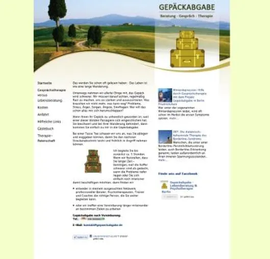 Bild: Neue Website der Praxis Gepäckabgabe - Lebensberatung und Psychotherapie in Berlin Friedrichshain