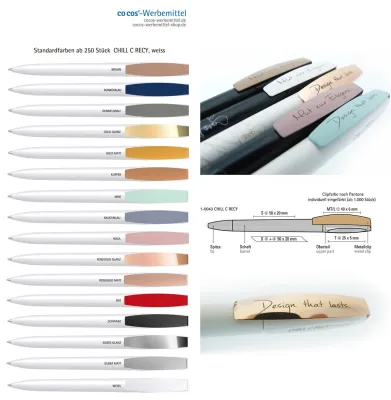 Innovativer Werbekugelschreiber mit nachhaltigem Anspruch: cocos stellt den CHILL C RECY von uma vor Bild: Innovativer Werbekugelschreiber mit nachhaltigem Anspruch: cocos stellt den CHILL C RECY von uma vor
