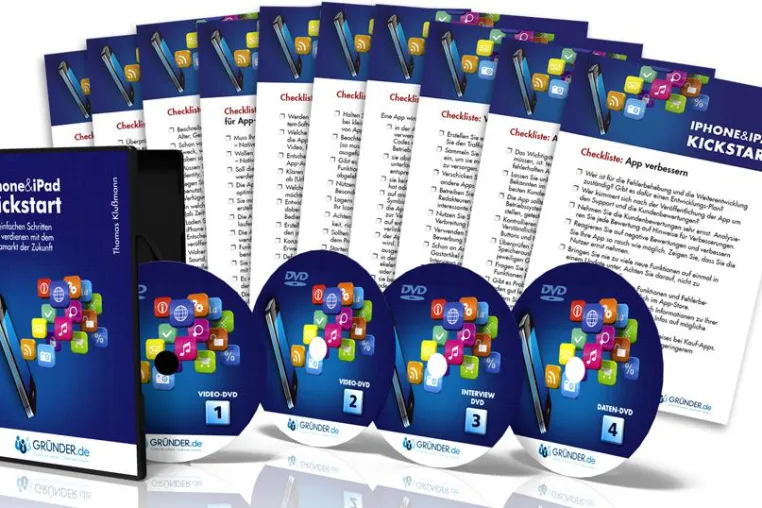 Bild: Gründer.de präsentiert sein neues Produkt "iPhone & iPad Kickstart"