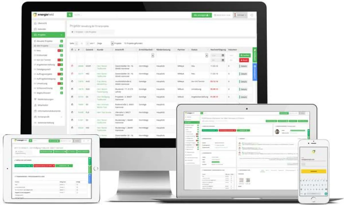 hero: die Cloud-Handwerkersoftware von energieheld