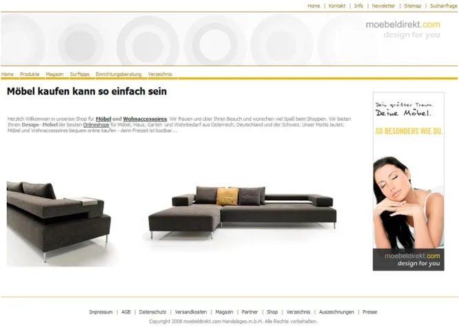 Bild: Möbelportal erstrahlt in frischem Design