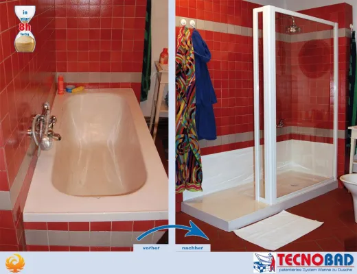 Bild: Mit neuem Schwung in den Tag - Die Badewanne wird in nur acht Stunden zur Duschoase