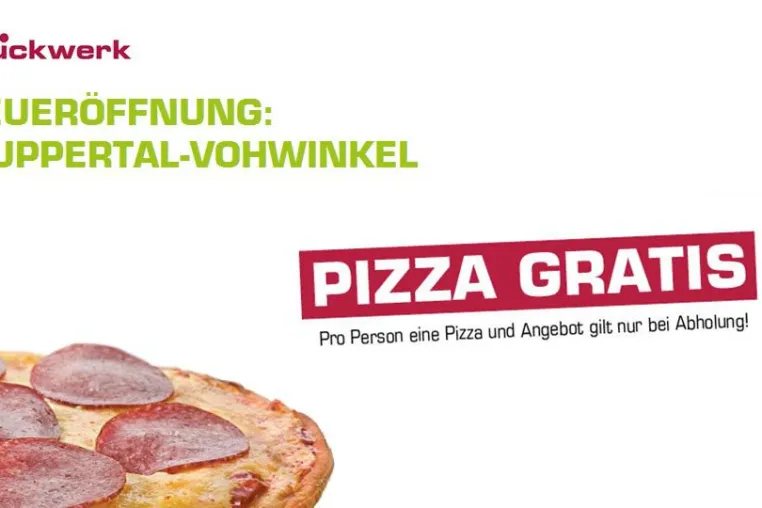 Bild: Stückwerk eröffnet in Wuppertal-Vohwinkel mit Gratis-Pizza-Aktion am 22.06.2017