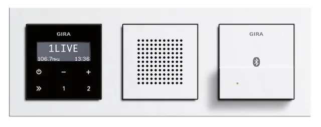 Gira Dockingstation für das Gira Unterputz-Radio RDS: Musik pur Bild: Gira Dockingstation für das Gira Unterputz-Radio RDS: Musik pur