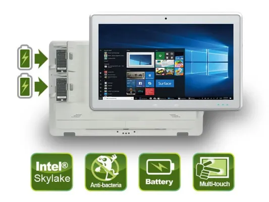 Bild: Mobiler Panel PC für den medizinischen Einsatz