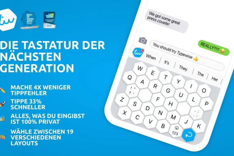 Typewise veröffentlicht neue KI-Tastatur Bild: Typewise veröffentlicht neue KI-Tastatur