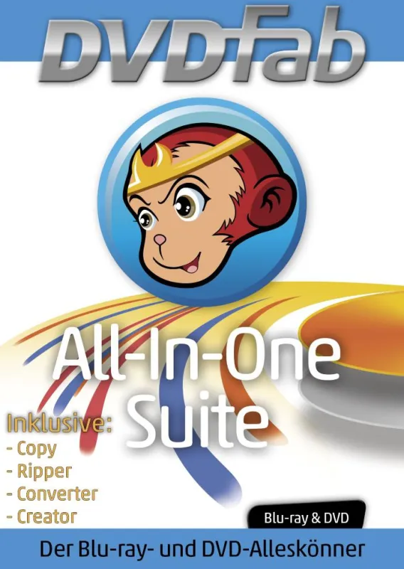 Die DVDFab All-In-One Suite erstellt Sicherungskopien von Blu-ray- und DVD-Sammlungen.