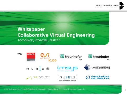 VDC veröffentlicht Whitepaper Collaborative Virtual Engineering Bild: VDC veröffentlicht Whitepaper Collaborative Virtual Engineering