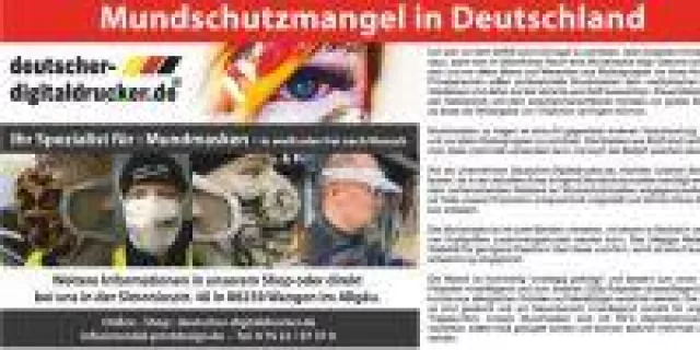 Bild: Mundschutzmangel in Deutschland