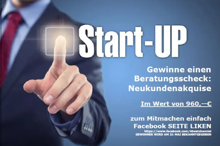 Gewinnen Sie einen Beratungsscheck: Neukundenakquise für Start up und Gründer Bild: Gewinnen Sie einen Beratungsscheck: Neukundenakquise für Start up und Gründer