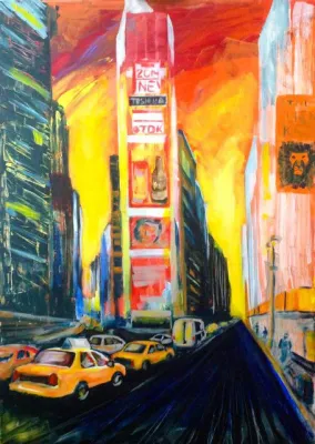 Bild: Österreichischer Künstler Chris Delias bei ArtExpo in New York