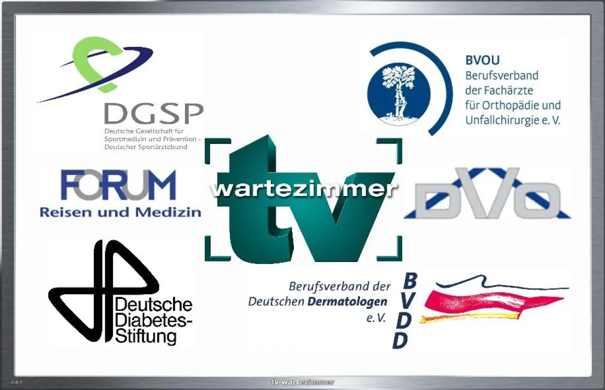 TV-Wartezimmer kooperiert mit Berufsverbänden wie DGSP, DDS, DVO,BVDD,BVOU und FRM