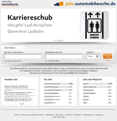 Kimeta und Automobilwoche launchen neues Jobportal für die Automobilbranche Bild: Kimeta und Automobilwoche launchen neues Jobportal für die Automobilbranche