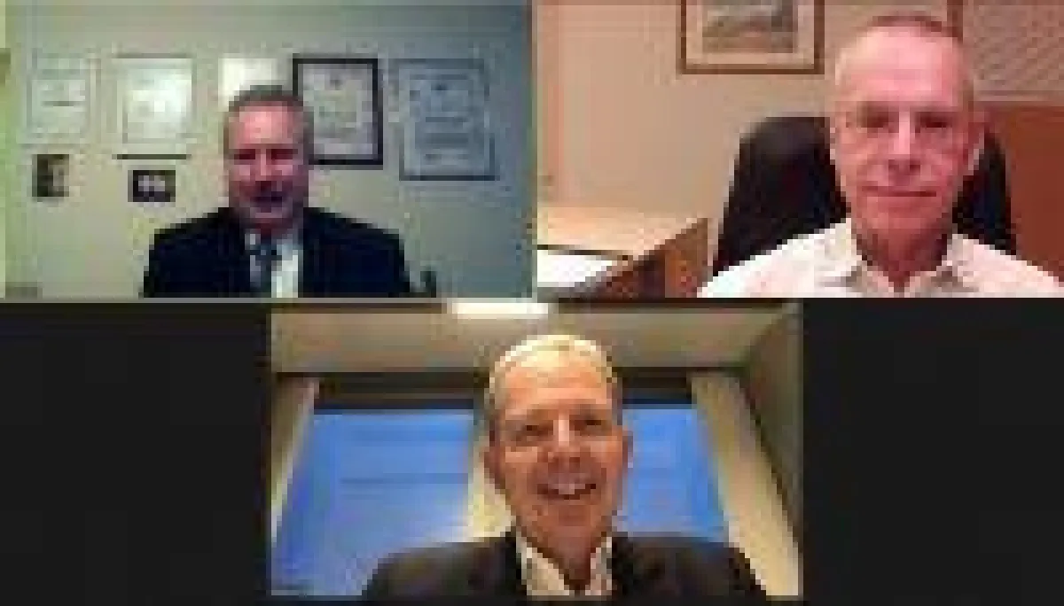 oben: v.l.n.r.: Heinz Leymann (IfKom), Andreas Hofert (IfKom) Unten: Axel Voss (MdEP)