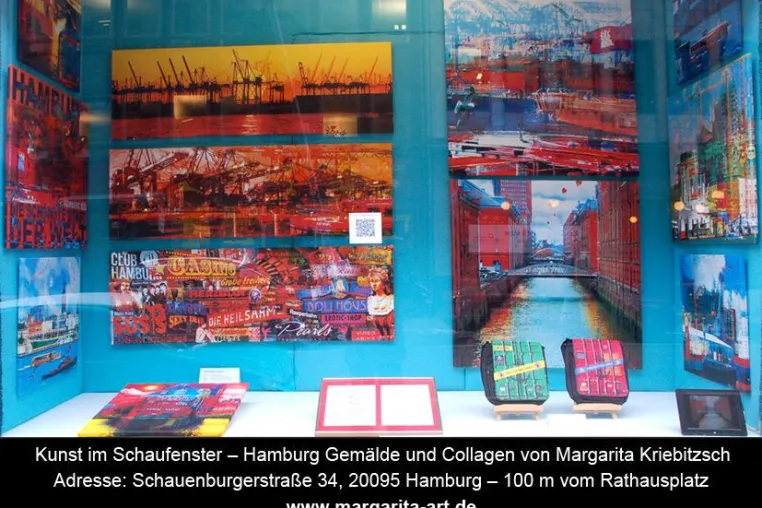 Faszination Hamburg - Ausstellung mit Hamburg Collagen und Gemälden von Margarita Kriebitzsch Bild: Faszination Hamburg - Ausstellung mit Hamburg Collagen und Gemälden von Margarita Kriebitzsch