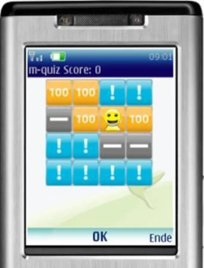 Bildschirmansicht Serious Game m-quiz von cogni.net