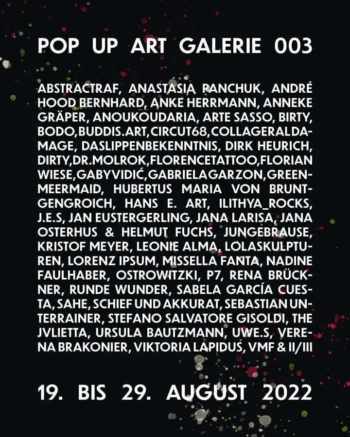 POP UP ART GALERIE 003 FLYER (© Lorenz Staffeldt)