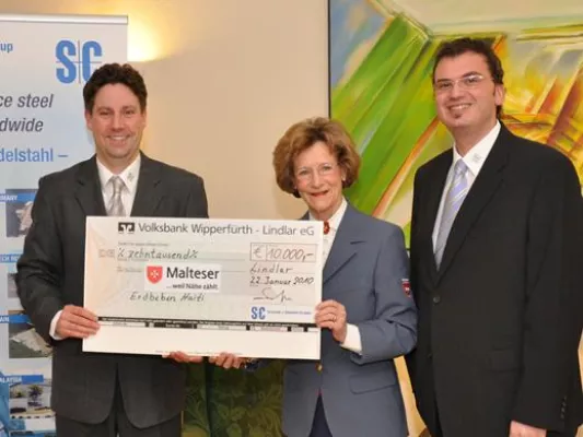 Bild: 10.000,00 € für Malteser Katastrophenhilfe